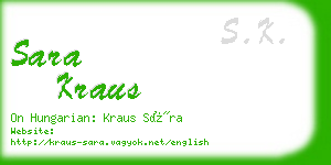 sara kraus business card